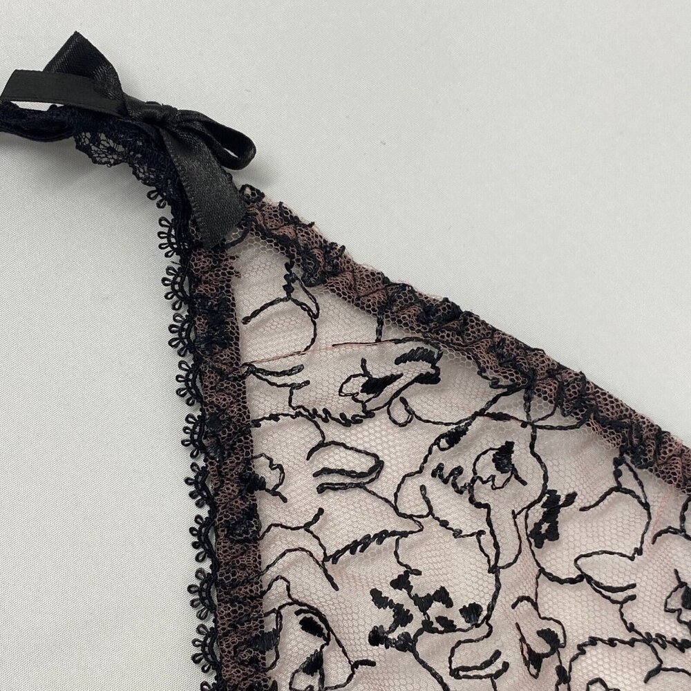 Agent Provocateur Ayda Pink Black Thong NWT - Picture 4 of 8